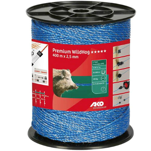 Corda per recinzioni Premium WildHog - 400 m per Elettrificatore